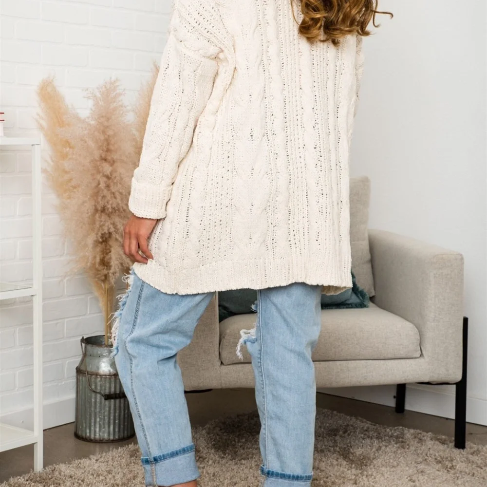 COPY - Super Soft Cable Knit Cardigan - Picture 4 of 5
